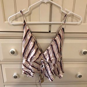 American Eagle Striped Crop Top